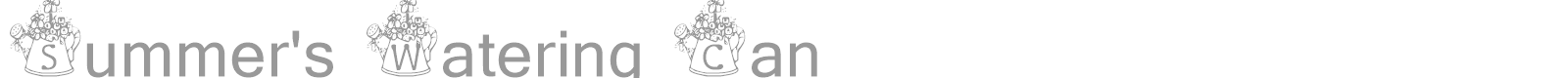 Summer's Watering Can font preview